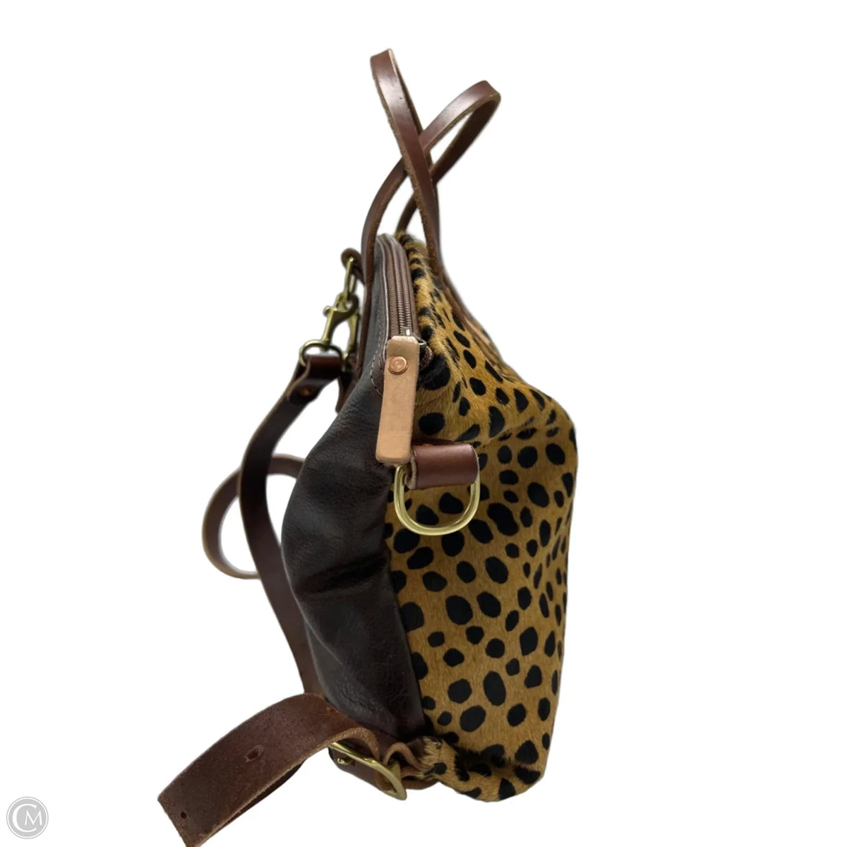 Meanwhile Back on the Farm Cheetah Hair-on-Hide Designer Backpack in Multicolored
