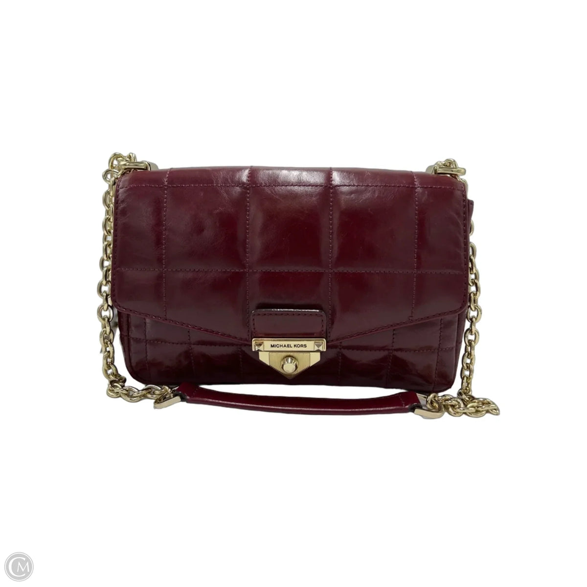Michael Kors Quilted Designer Handbag in Maroon