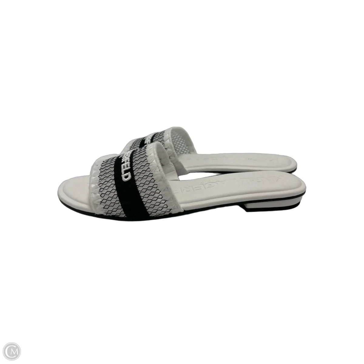 Karl Lagerfeld Designer Sandals in White, Size 9