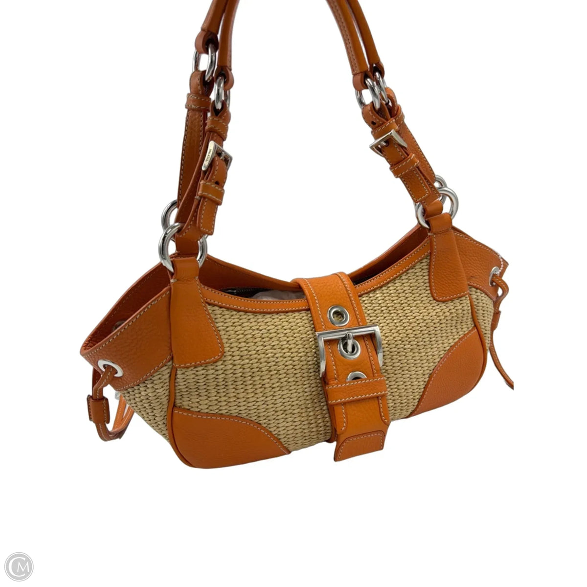 Prada Paglia/Vitello Daino Luxury Shoulder Handbag