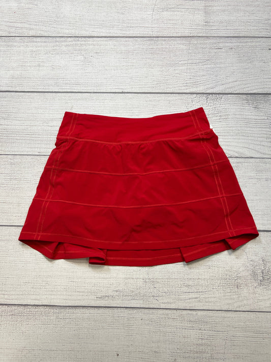 Athletic Skirt By Lululemon In Red, Size: 4