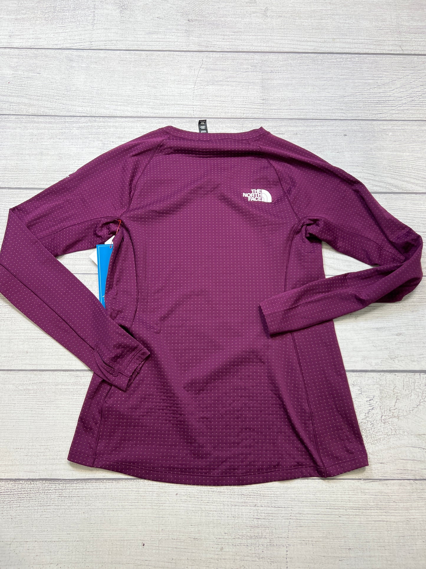 Athletic Top Long Sleeve Collar By The North Face In Purple, Size: M