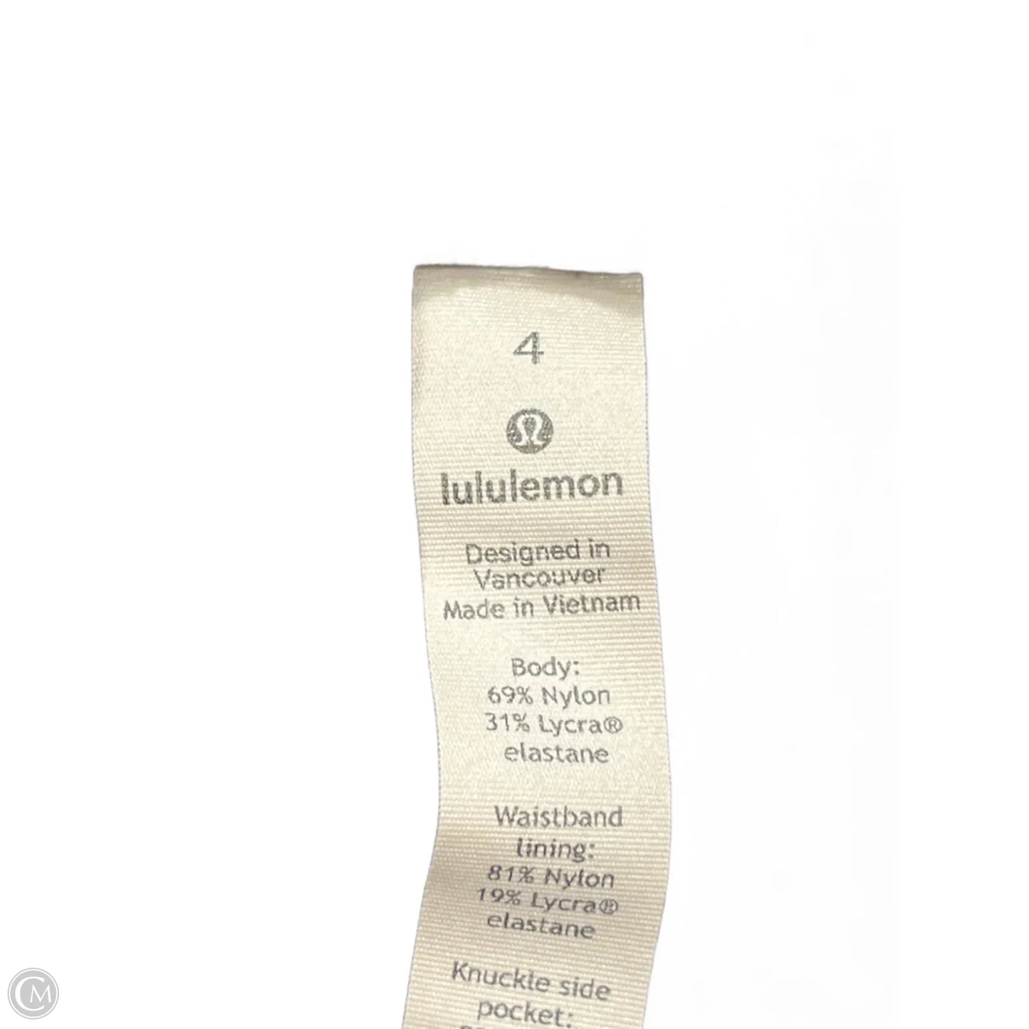 Athletic Pants By Lululemon In Camouflage Print, Size: 4