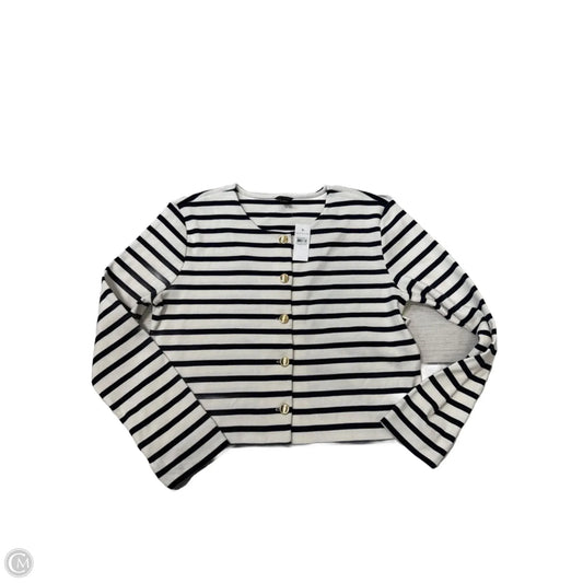New! Cardigan By Ann Taylor In Blue & White, Size: L