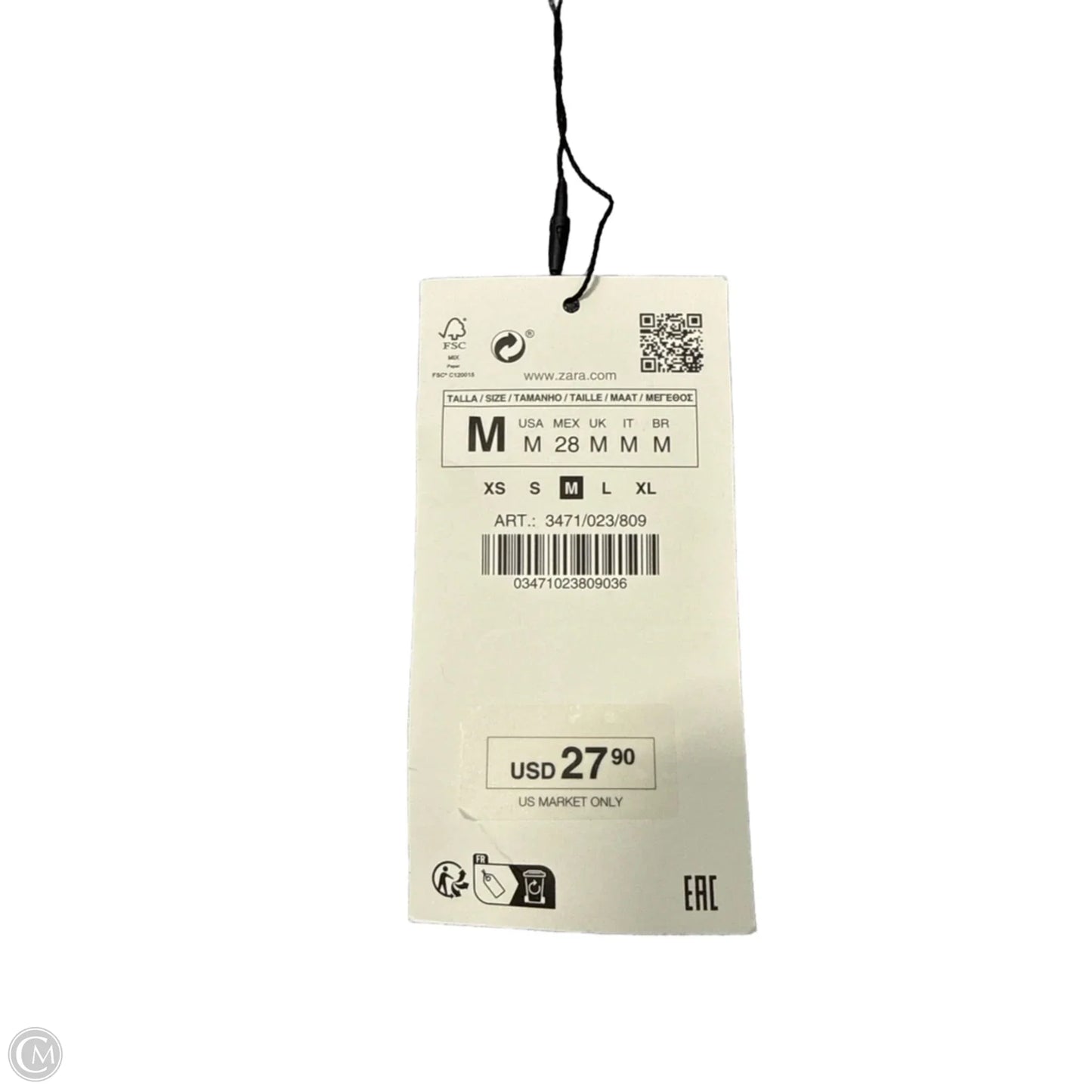 New! Top Sleeveless By Zara In Grey, Size: M