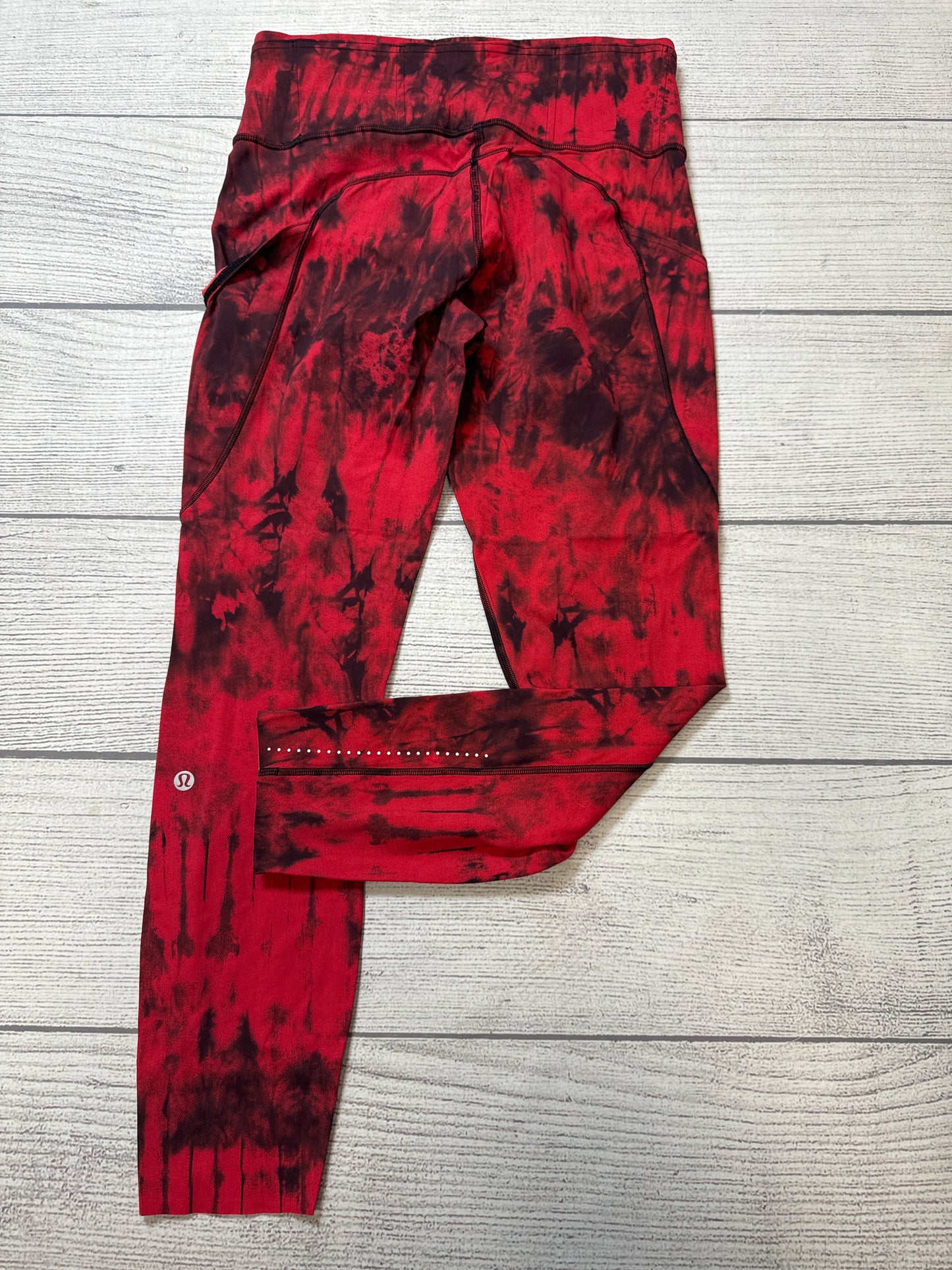 Athletic Leggings Capris By Lululemon In Red, Size: 8