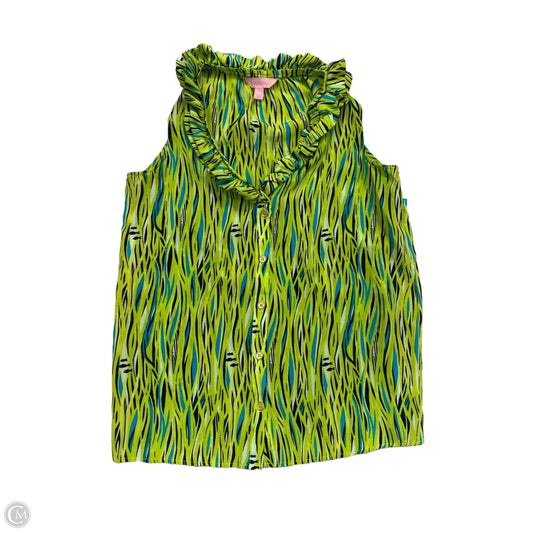 Top Sleeveless Designer By Lilly Pulitzer In Green, Size: 0