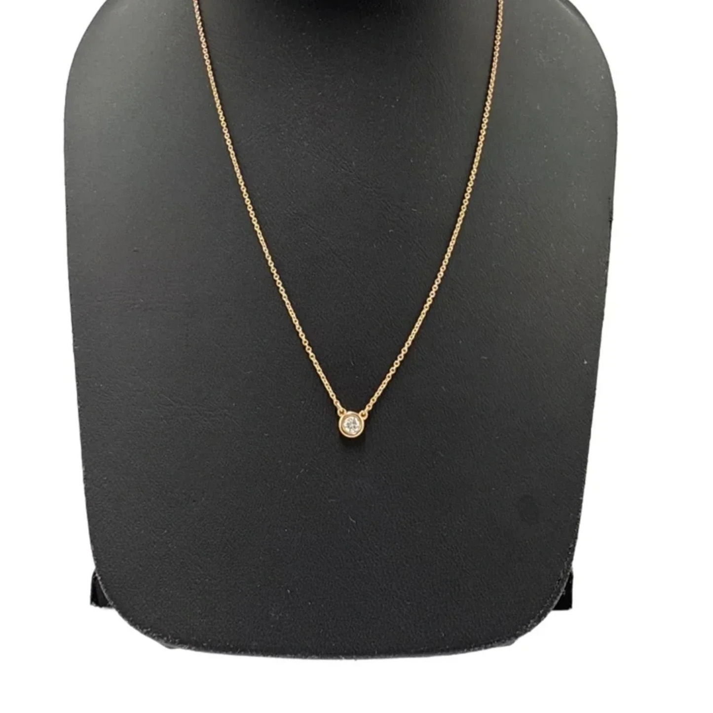 Tiffany & Company Elsa Peretti 18K Rose Gold w/ Diamond Luxury Necklace