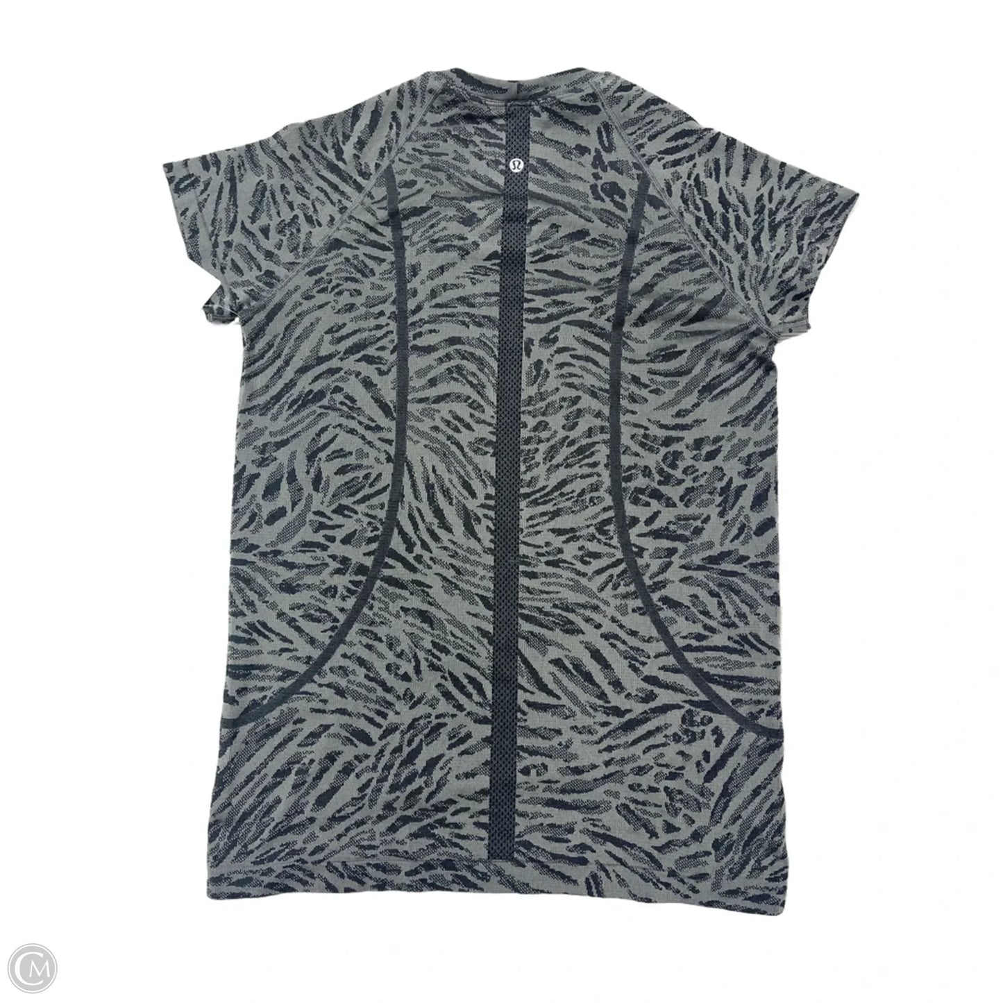 Athletic Top Short Sleeve By Lululemon In Black, Size: 12