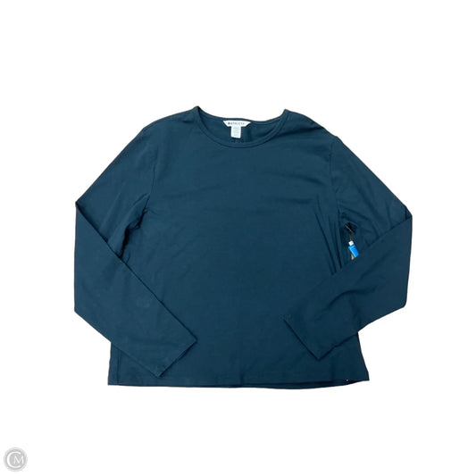 Athletic Top Long Sleeve Collar By Athleta In Teal, Size: L