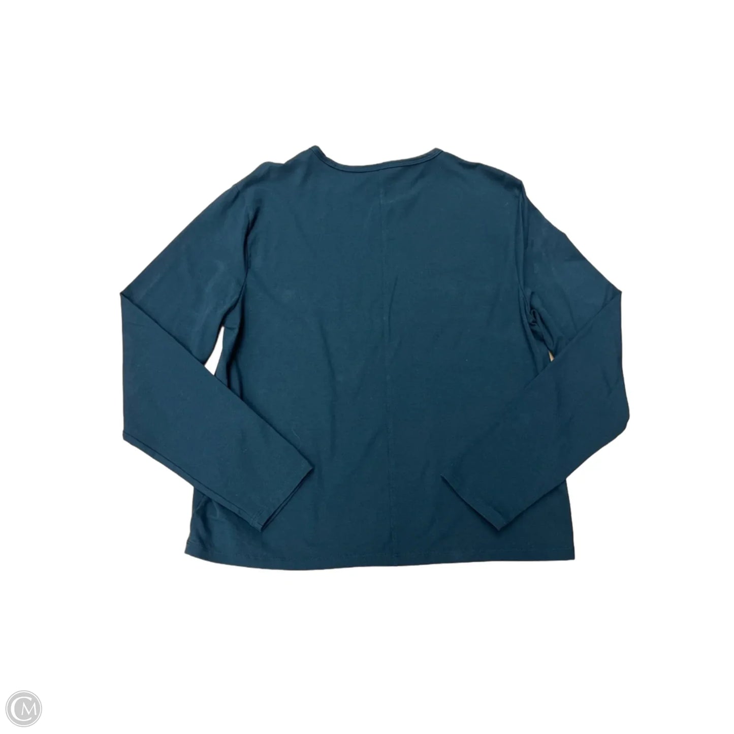 Athletic Top Long Sleeve Collar By Athleta In Teal, Size: L