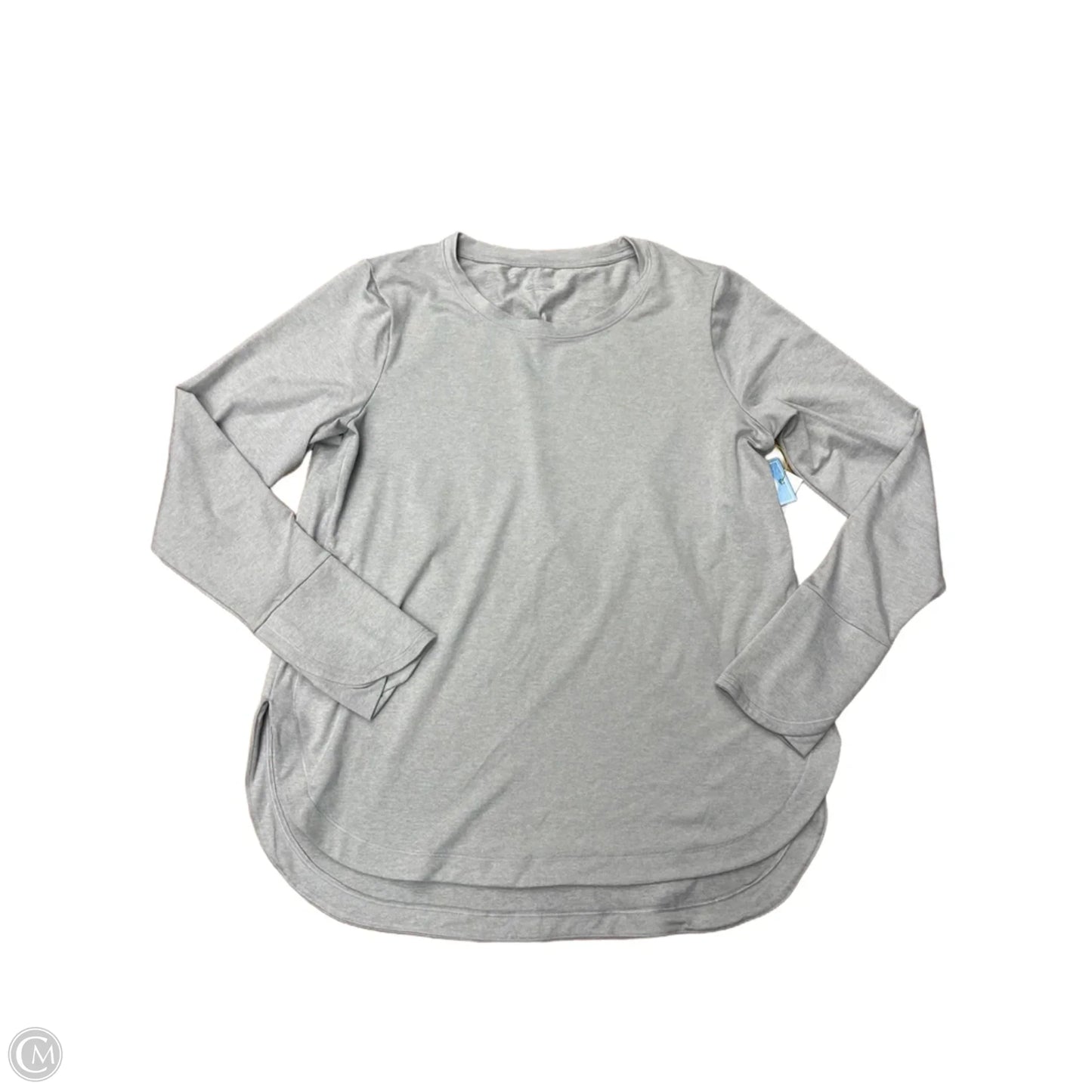 Athletic Top Long Sleeve Collar By Athleta In Grey, Size: L