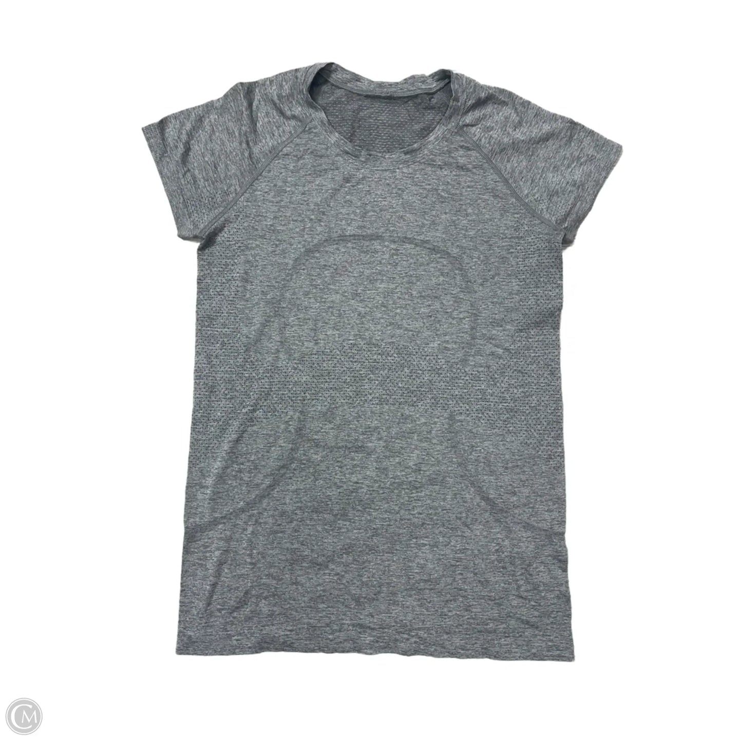 Athletic Top Short Sleeve By Lululemon In Grey, Size: 8