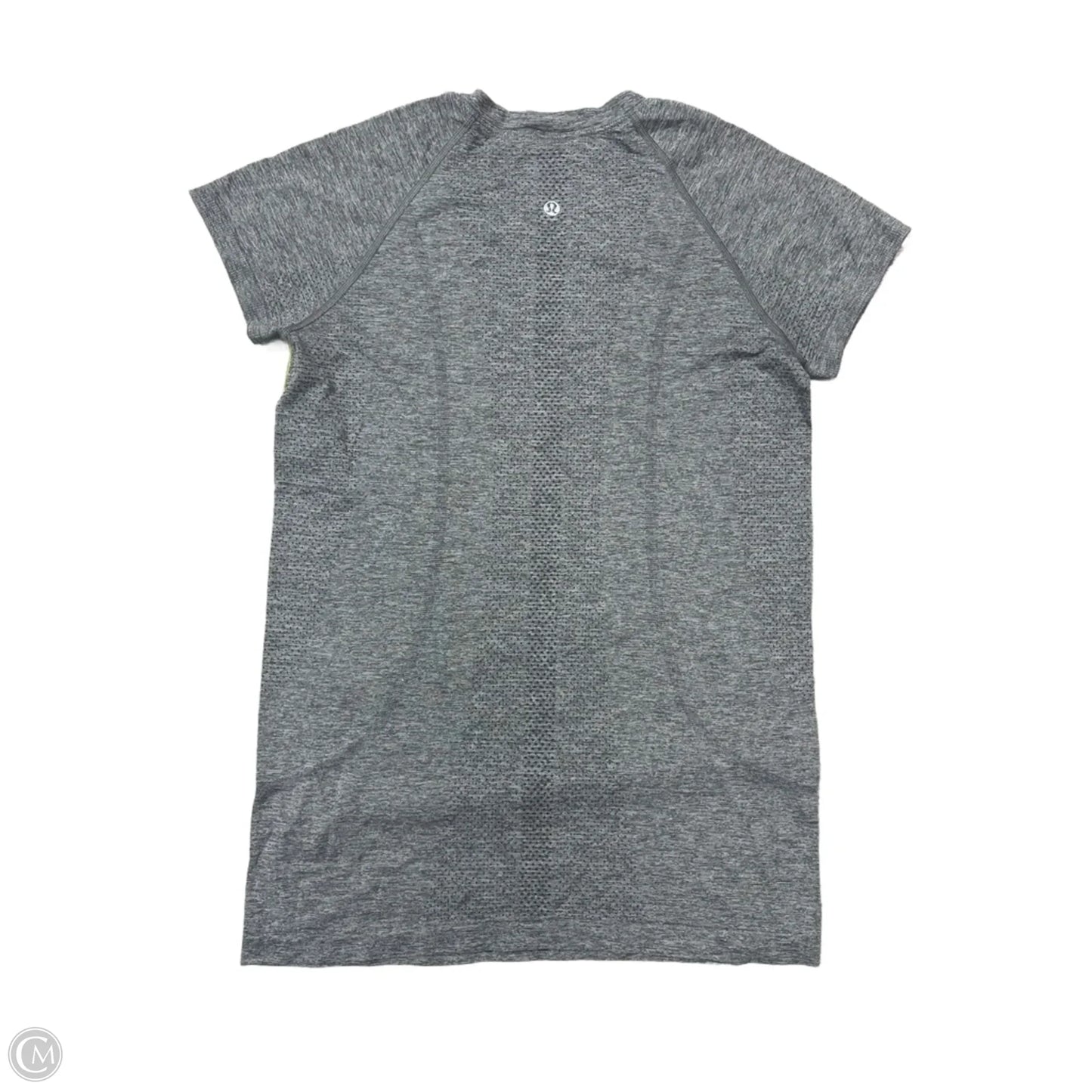 Athletic Top Short Sleeve By Lululemon In Grey, Size: 8