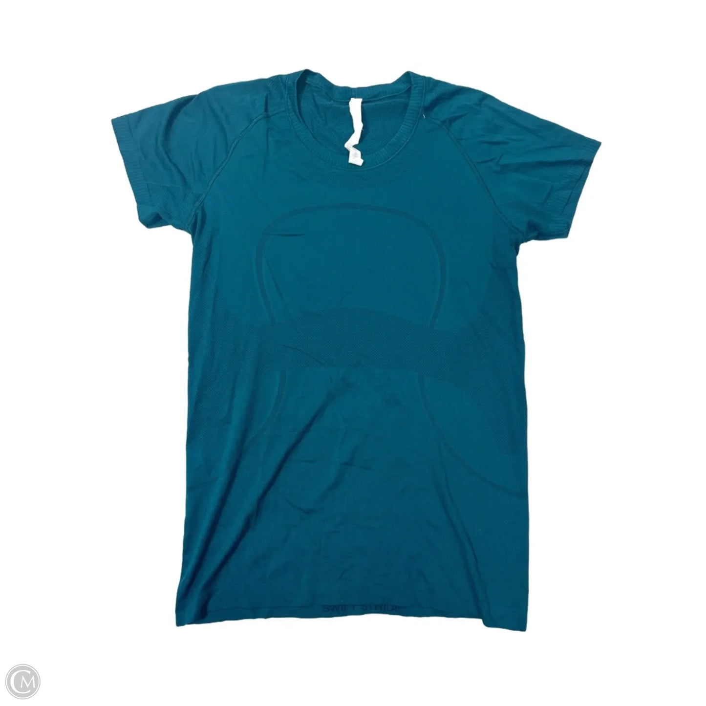 Athletic Top Short Sleeve By Lululemon In Teal, Size: 12