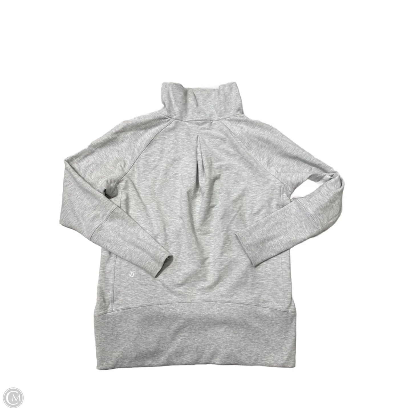 Athletic Sweatshirt Collar By Lululemon In Grey, Size: 10