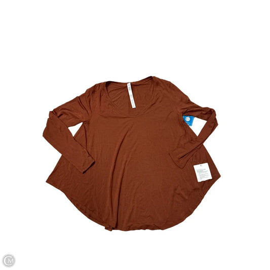 New! Up for Down Time Long Sleeve By Lululemon In Orange, Size: 6