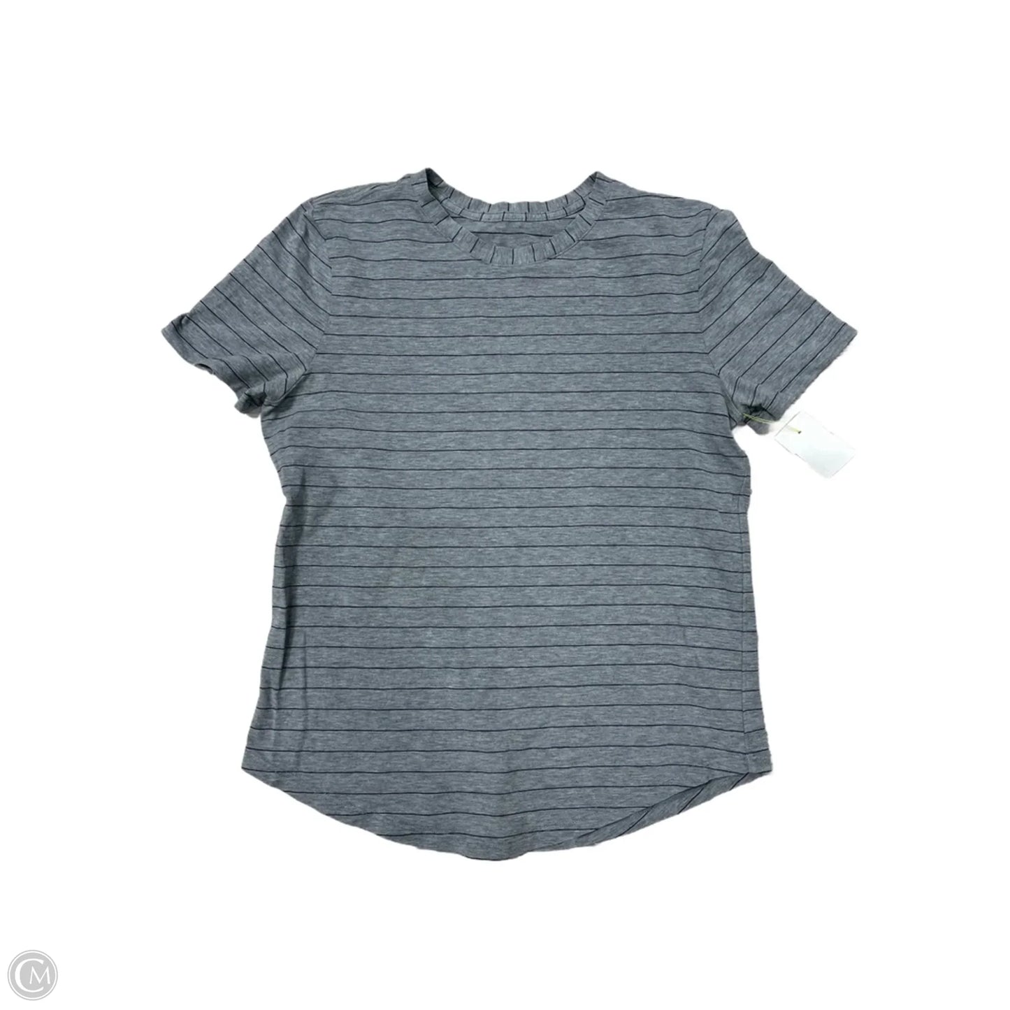 Athletic Top Short Sleeve By Lululemon In Striped Pattern, Size: S