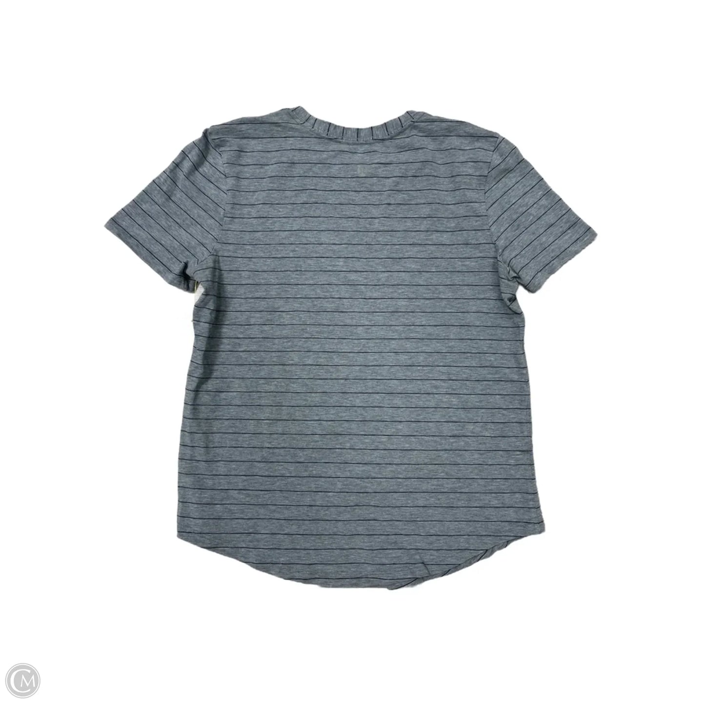 Athletic Top Short Sleeve By Lululemon In Striped Pattern, Size: S