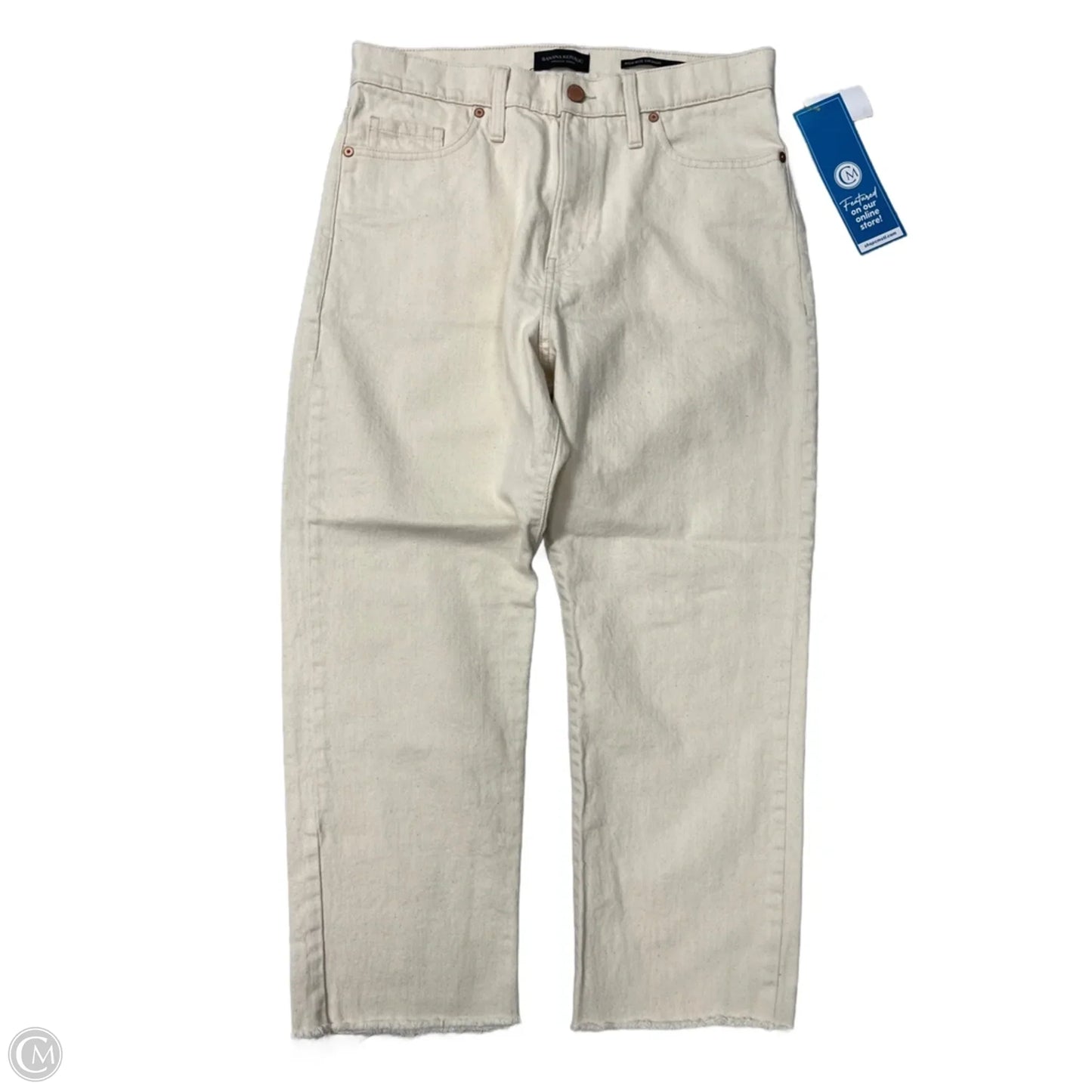 Jeans Wide Leg By Banana Republic In Cream, Size: 12