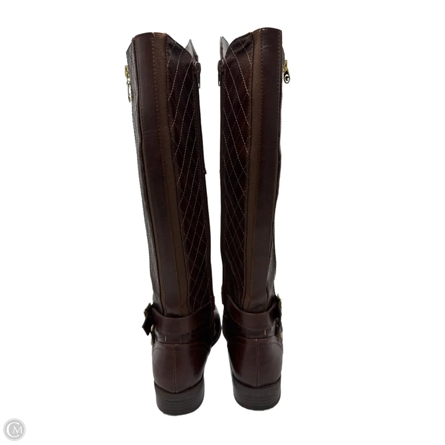 Boots Mid-calf Heels By Guess In Brown, Size: 7.5