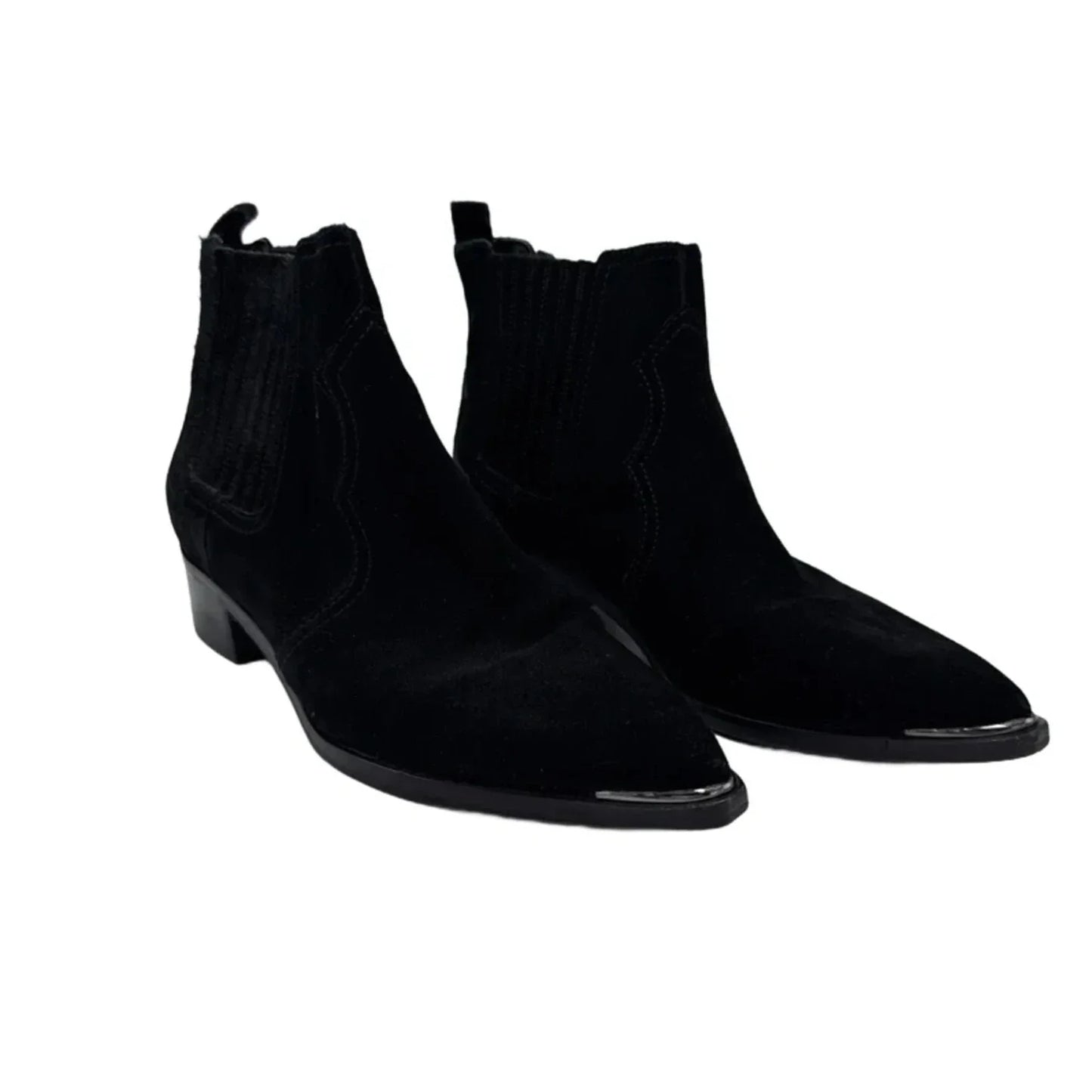 Boots Ankle Heels By Marc Fisher In Black, Size: 6.5