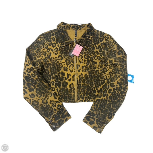 New! Jacket Denim By Pretty Little Thing In Animal Print, Size: L