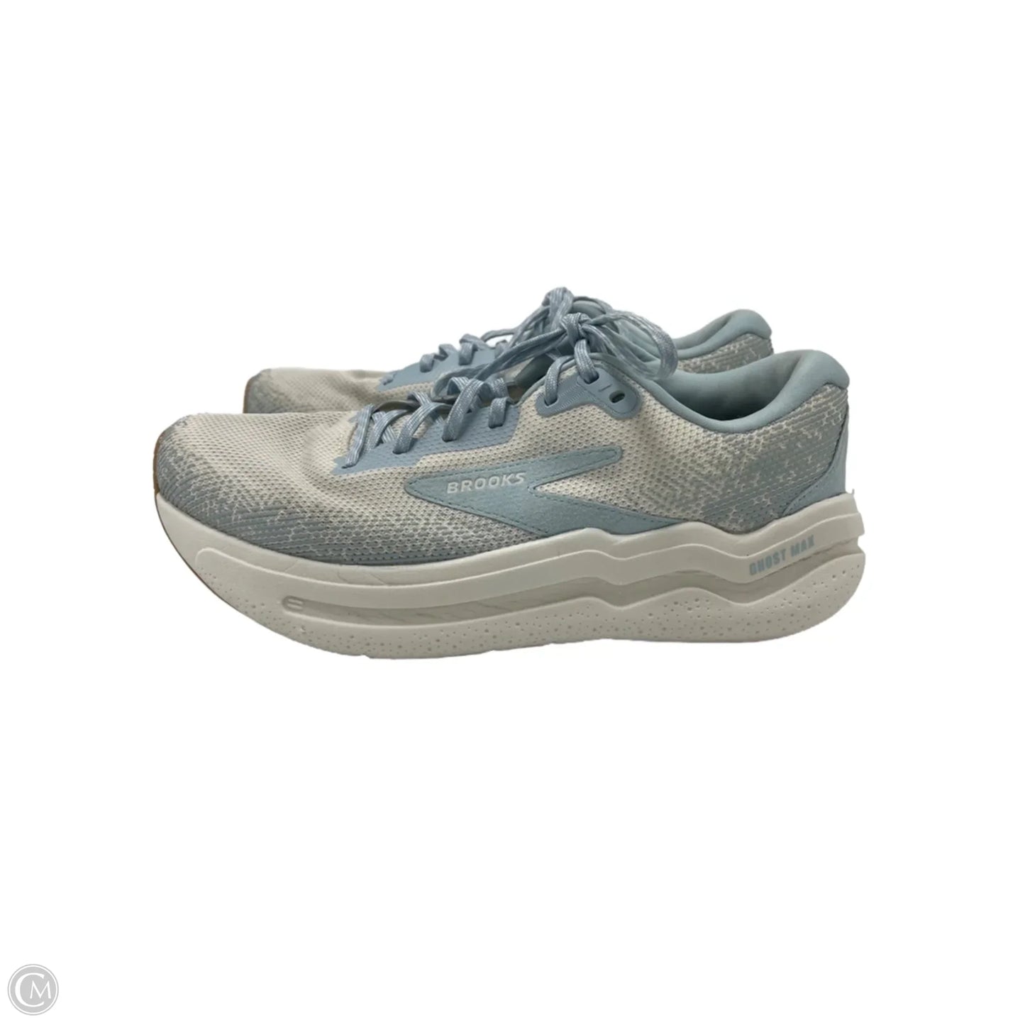Brooks Ghost Max 2 Athletic Shoes In Blue & White, Size: 9