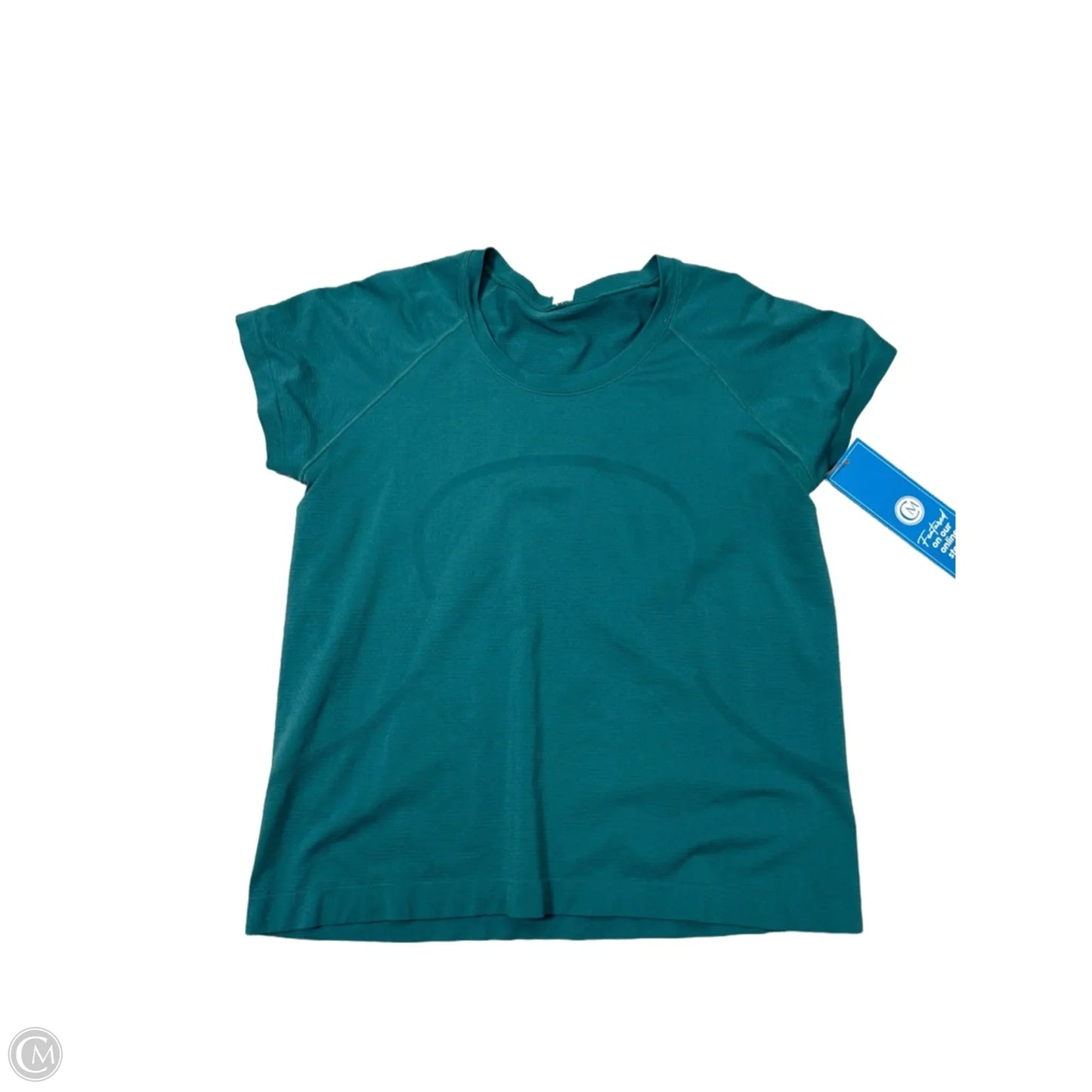 Athletic Top Short Sleeve By Lululemon In Teal, Size: 14