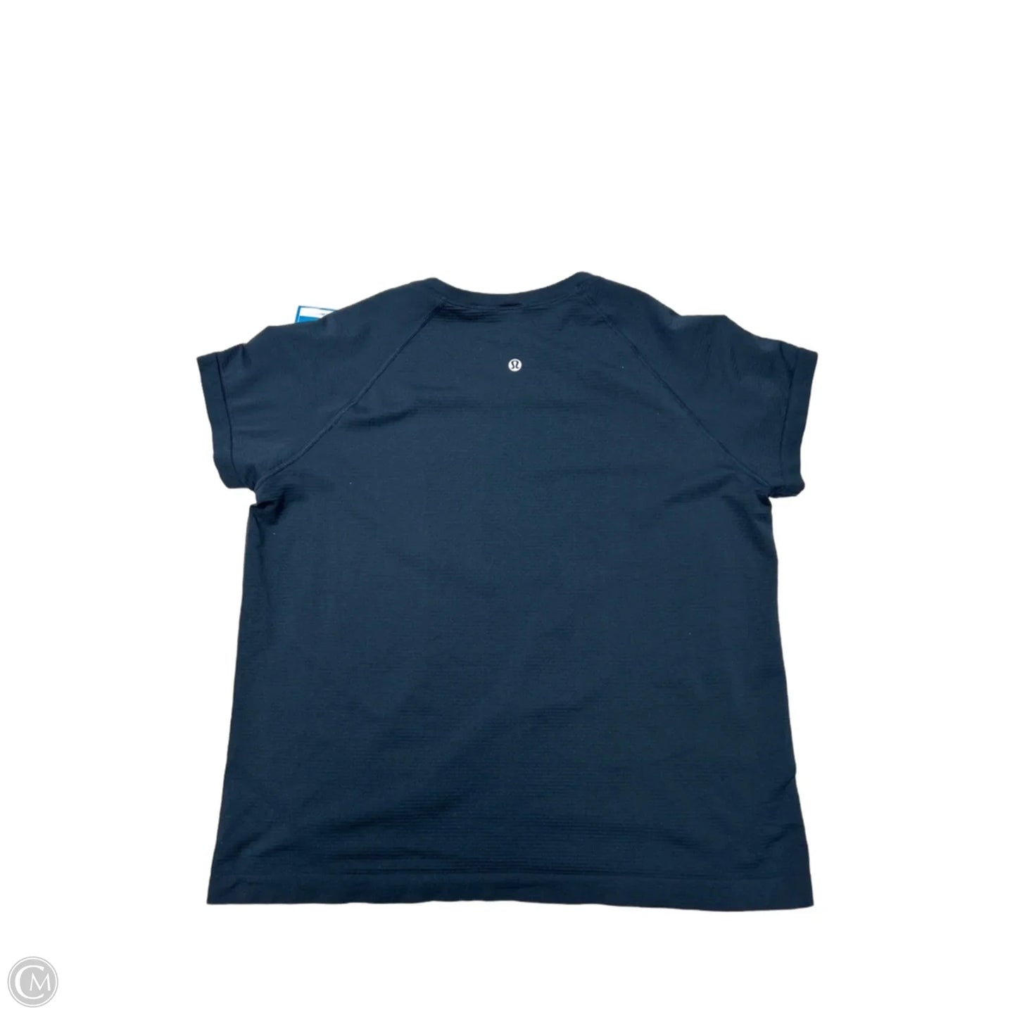 Athletic Top Short Sleeve By Lululemon In Navy, Size: 14