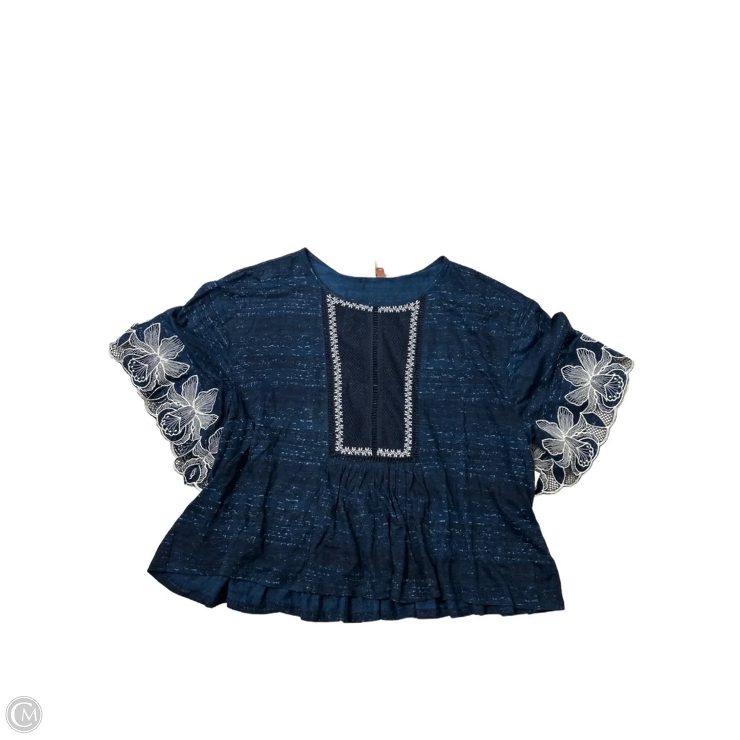 Top Short Sleeve By Pilcro In Navy, Size: S