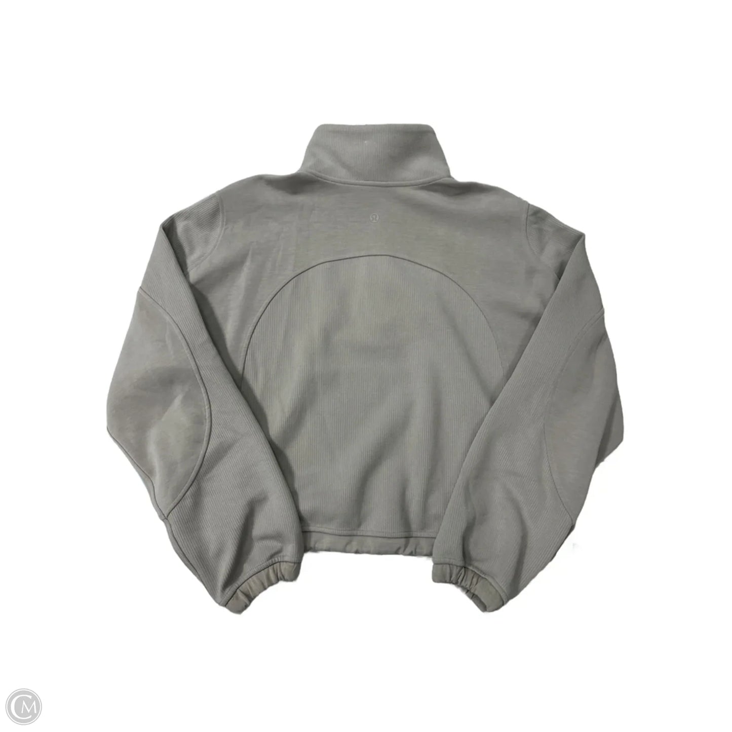 Athletic 1/2 Zip Top Jacket By Lululemon In Tan, Size: 8