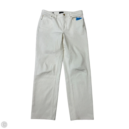Jeans Straight By Talbots In White Denim, Size: 6
