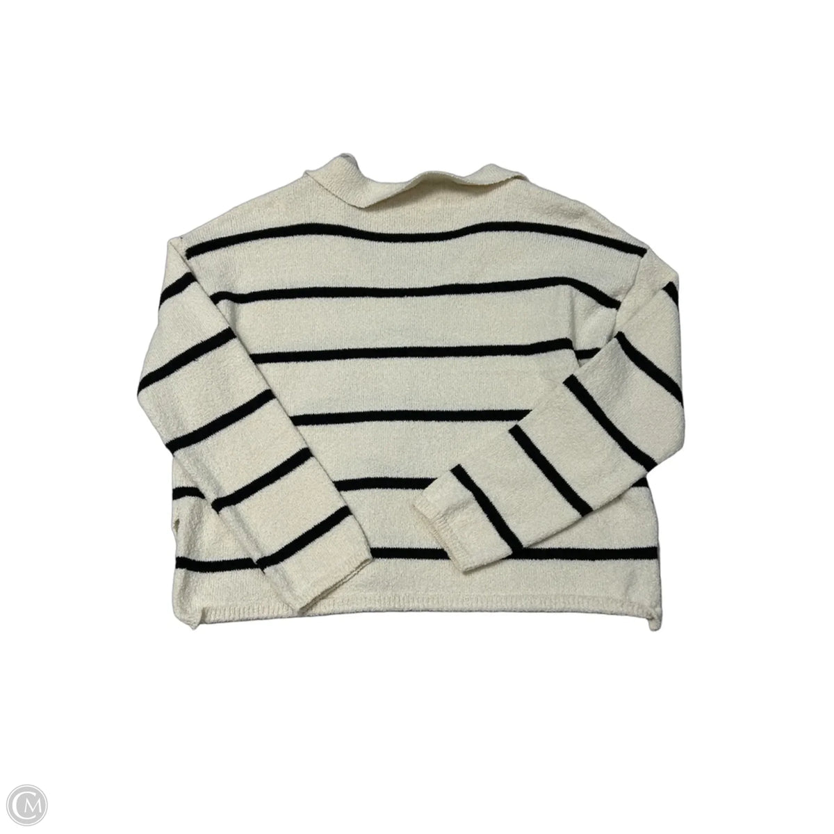 Long Sleeve Top in Striped Pattern, Size M
