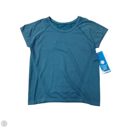 Athletic Top Short Sleeve By Athleta In Blue, Size: Xl