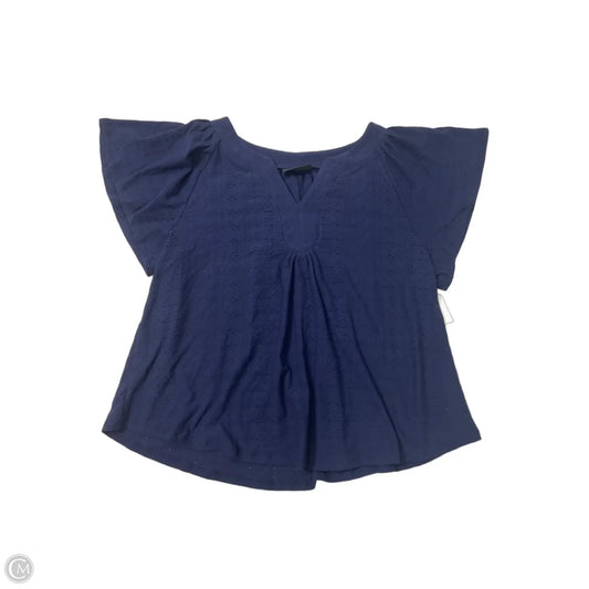Top Short Sleeve By Lane Bryant In Navy, Size: Xxl