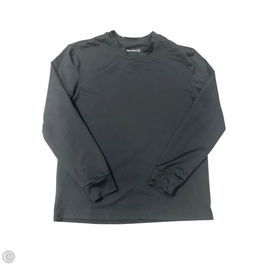 Athletic Top Long Sleeve Collar By Outdoor Voices In Black, Size: S