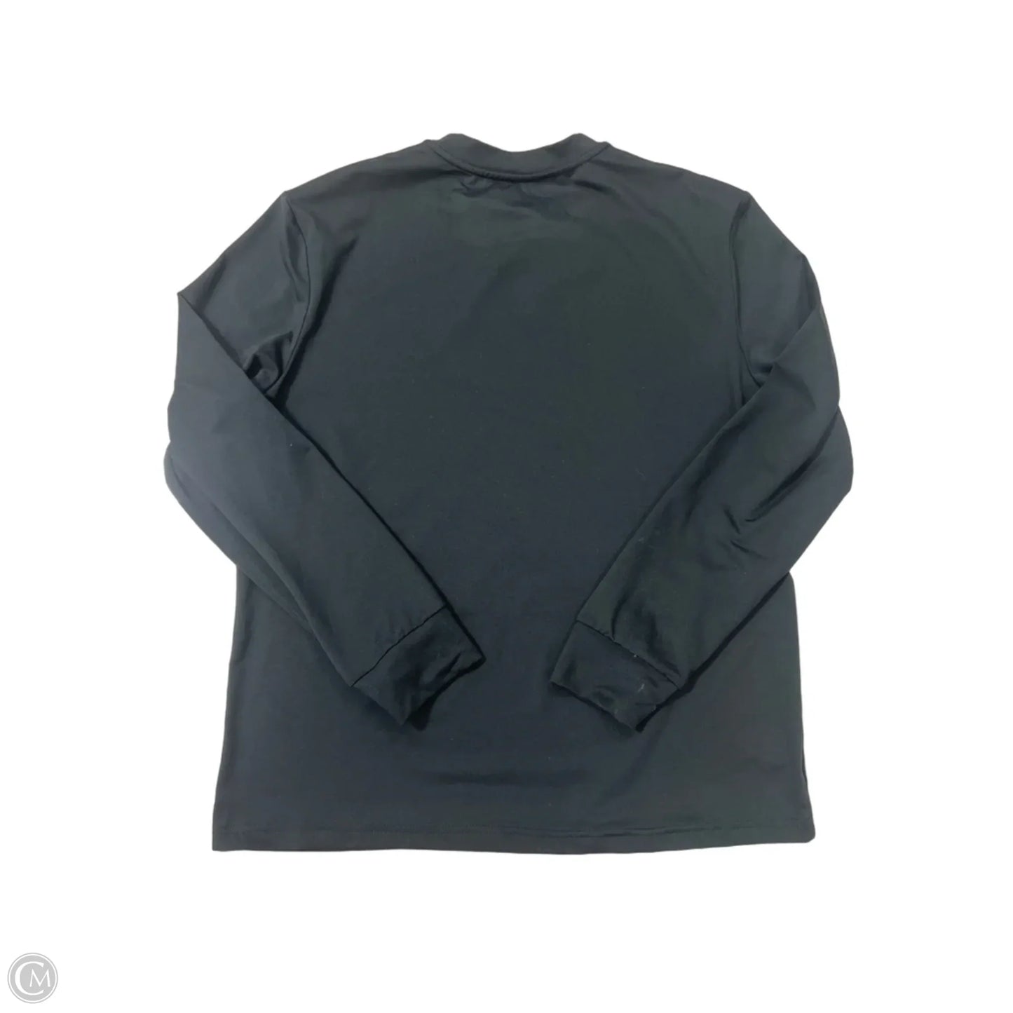 Athletic Top Long Sleeve Collar By Outdoor Voices In Black, Size: S