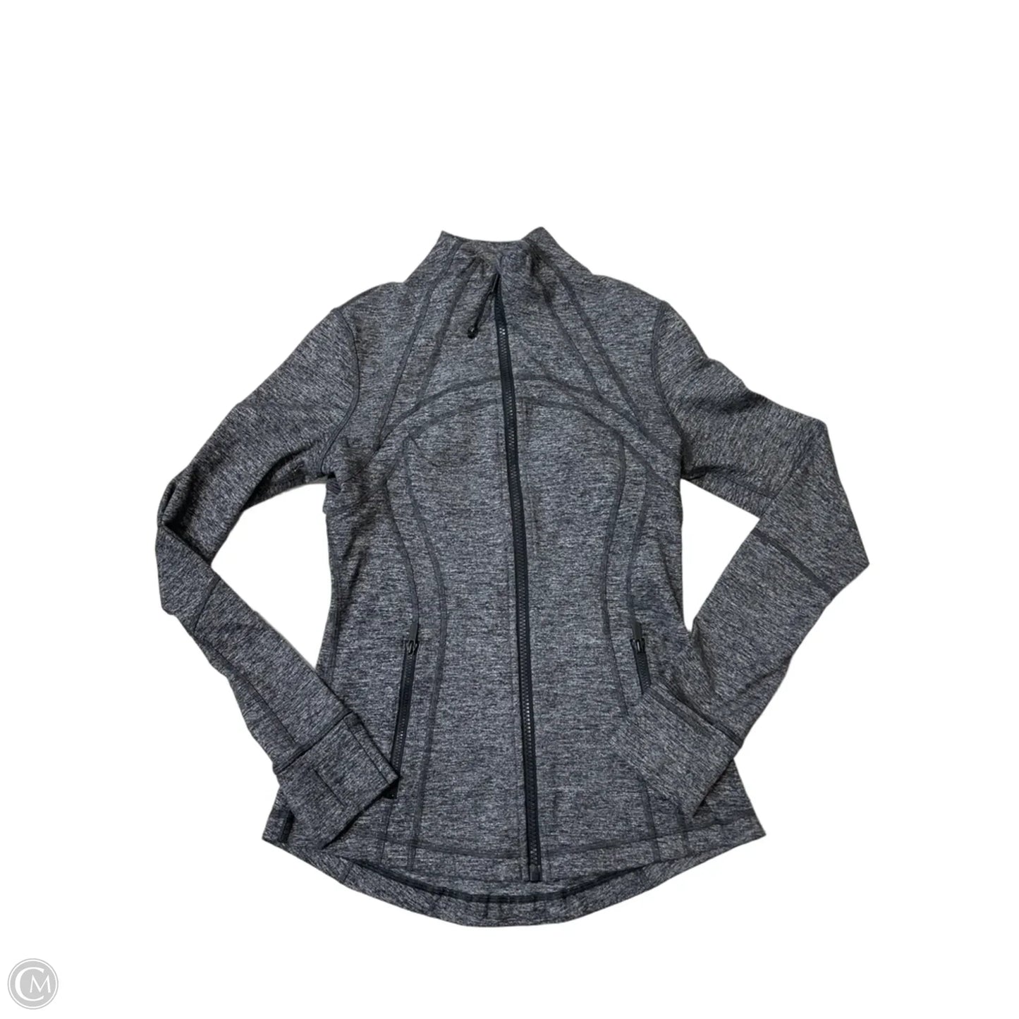 Athletic Jacket By Lululemon In Grey, Size: 6