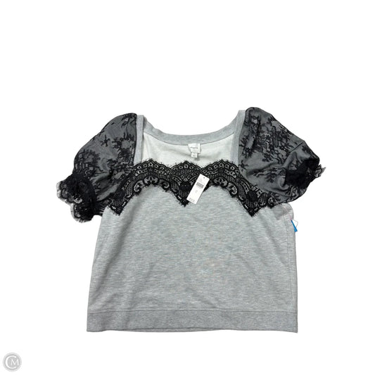 New! Top Short Sleeve By Maeve In Grey, Size: L