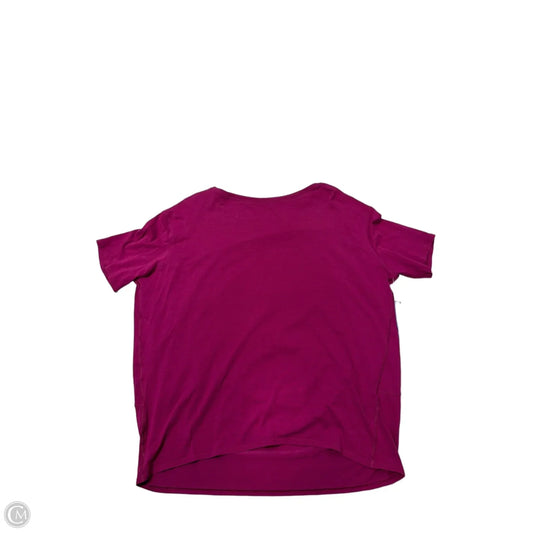 Athletic Top Short Sleeve By Lululemon In Purple, Size: L
