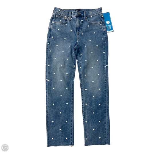 Jeans Straight By J. Crew In Blue Denim, Size: 0