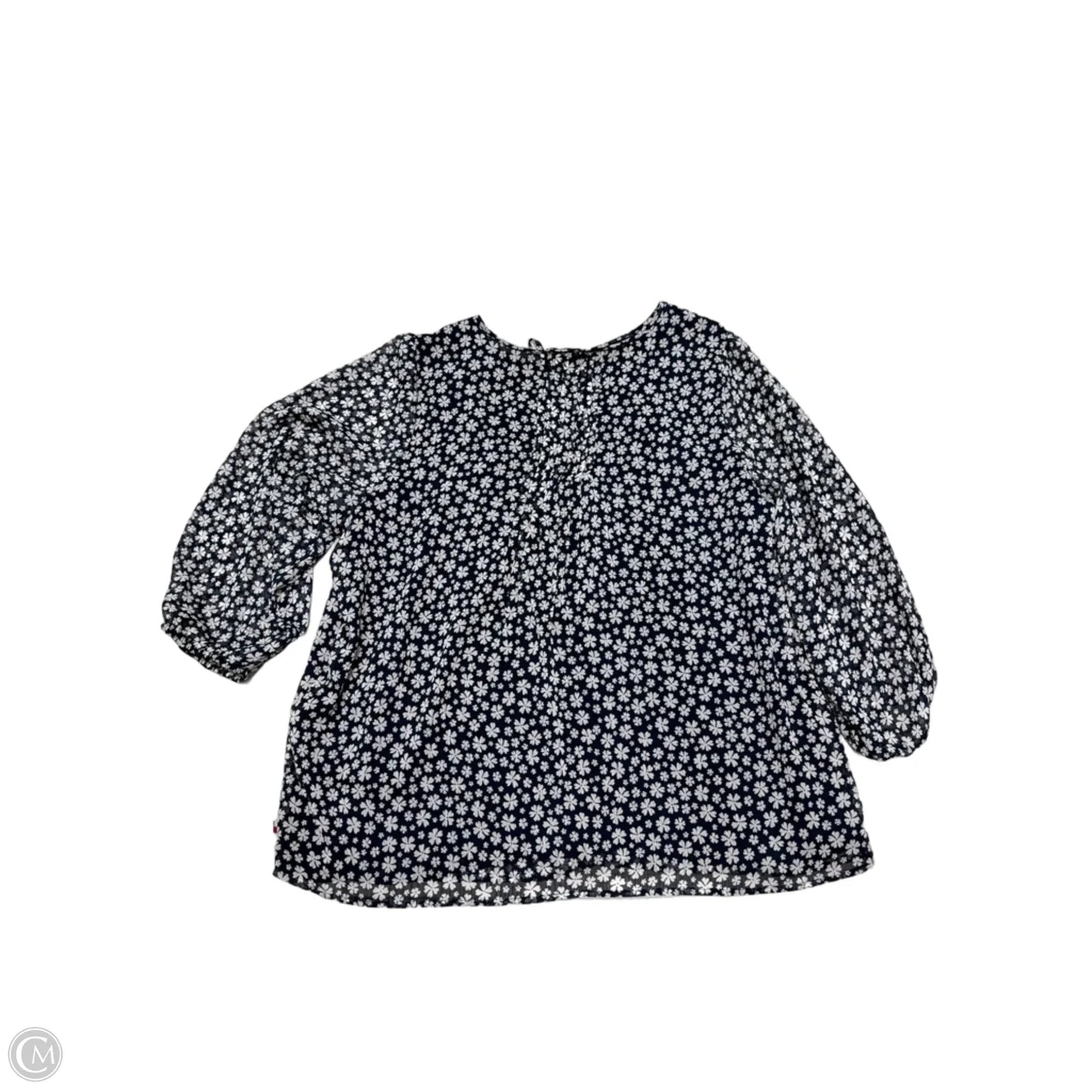 Top Long Sleeve By Tommy Hilfiger In Floral Print, Size: 1x