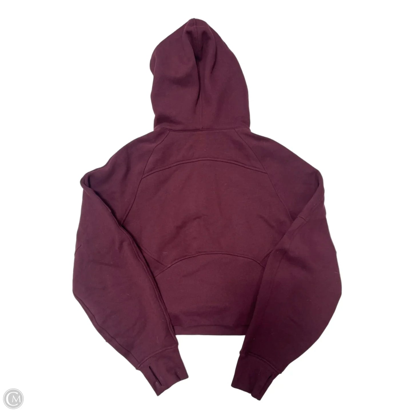 Athletic Sweatshirt Hoodie By Lululemon In Maroon, Size: Xs