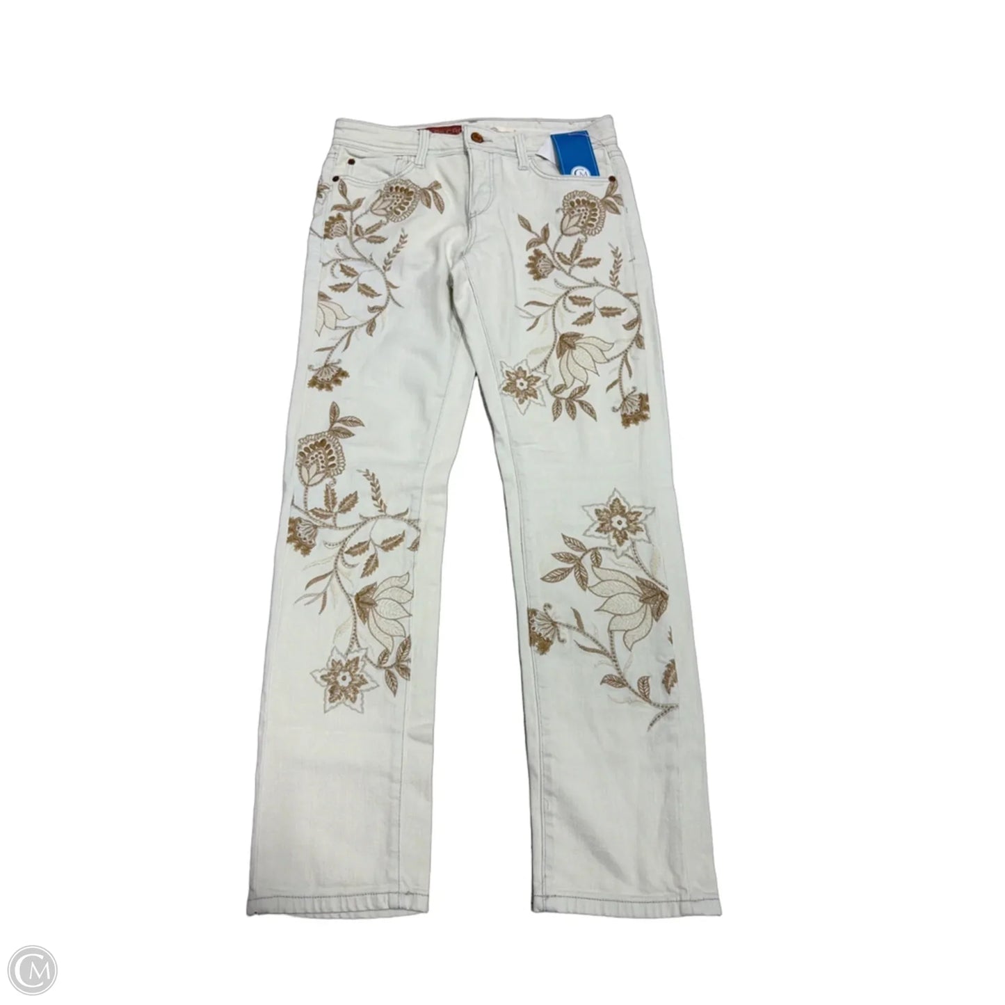 Jeans Straight By Pilcro In White Denim, Size: 2