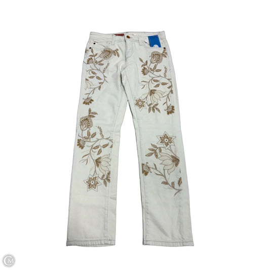 Jeans Straight By Pilcro In White Denim, Size: 2