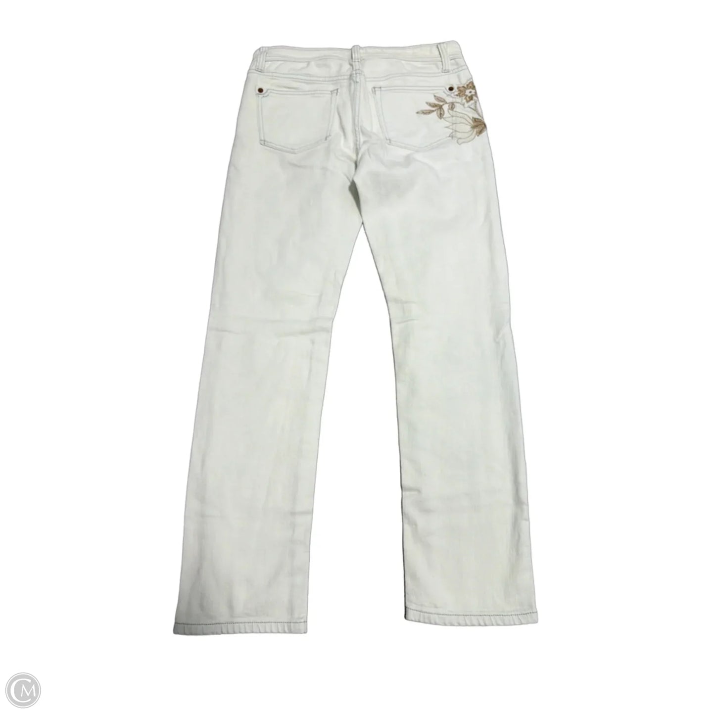 Jeans Straight By Pilcro In White Denim, Size: 2