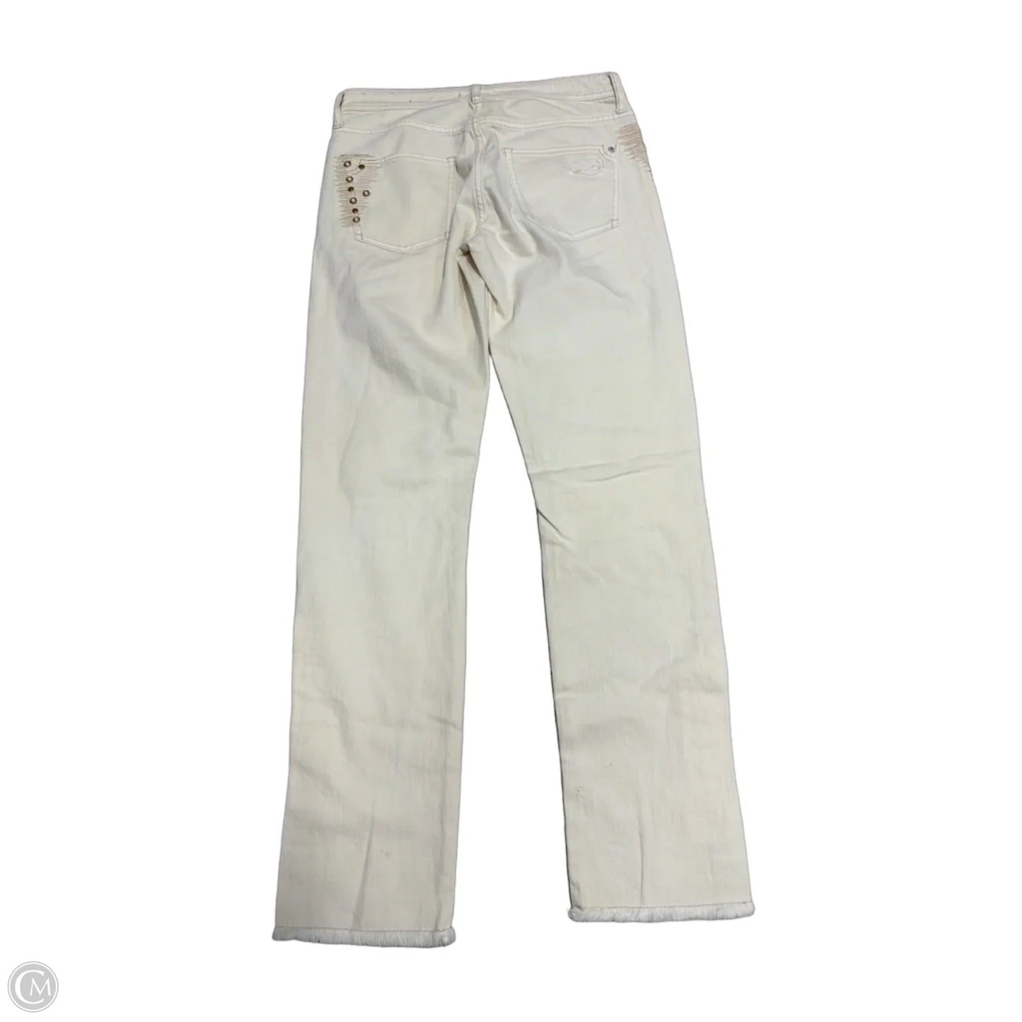Jeans Straight By Pilcro In White Denim, Size: 4