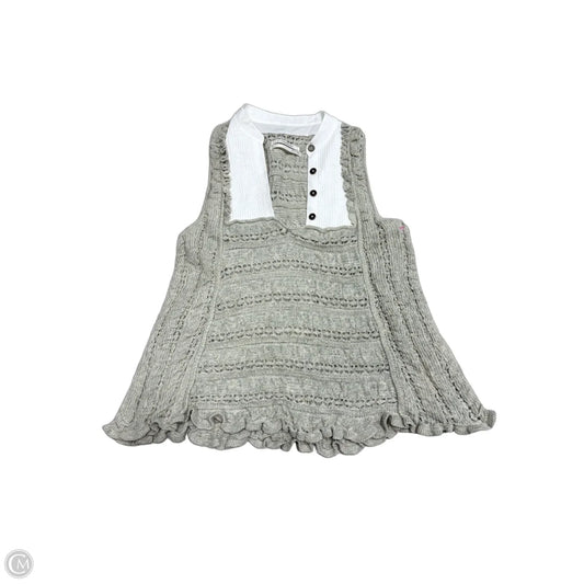 Top Sleeveless By Anthropologie In Grey, Size: S