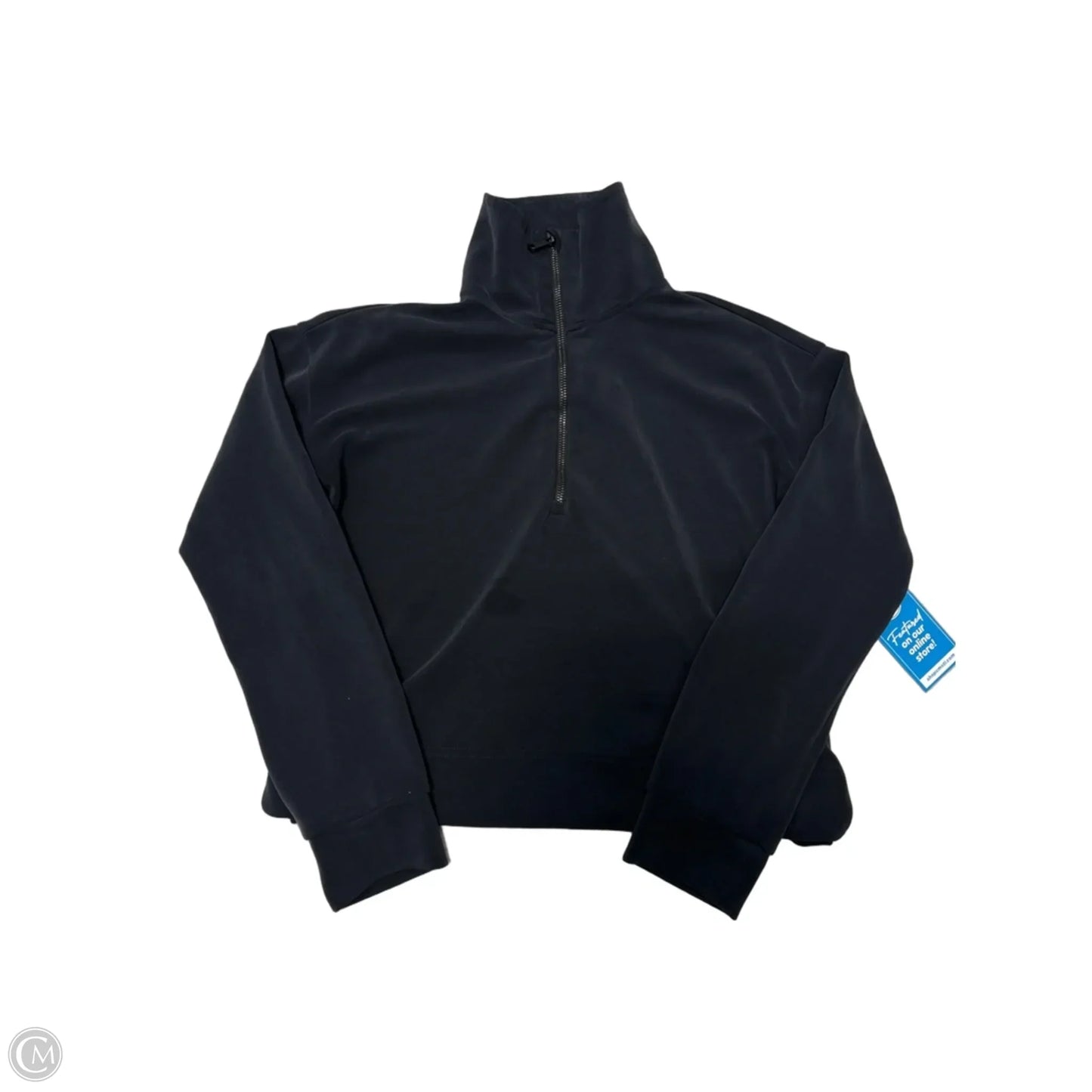 Athletic Top Long Sleeve Collar By Athleta In Black, Size: Xs